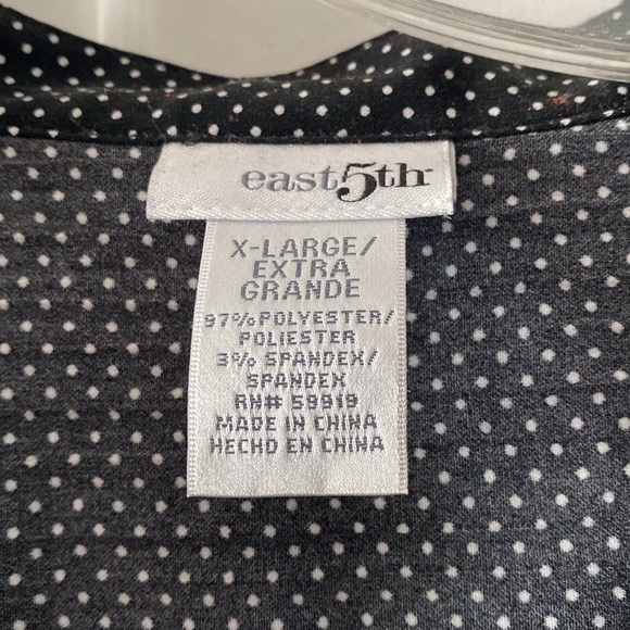 Short sleeve button down polka dot top - Picture 2 of 2